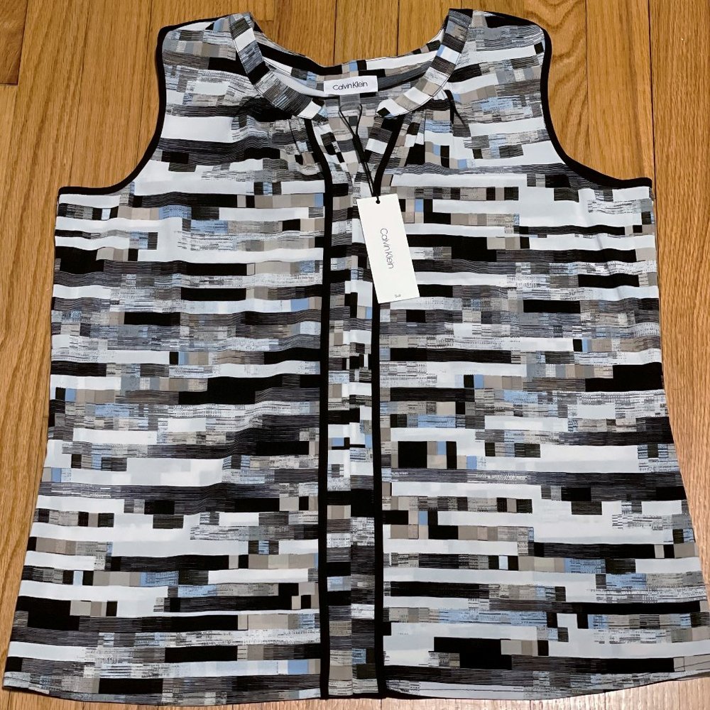 NWT Calvin Klein Split Neck Blouse